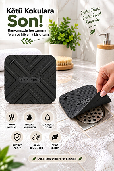 evolis kitchen 1 Adet Kötü Koku Önleyici Silikon Mat Banyo Mutfak Lavabo Balk...