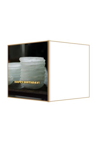 OEM Felicitare Aniversare Boluri din sticla suprapuse, design artistic, 13.3x...