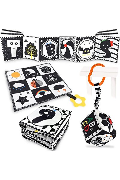 GENERAL KUANGO 3 Pcs Black and White High Contrast Baby Toys 0-3 Months for N...
