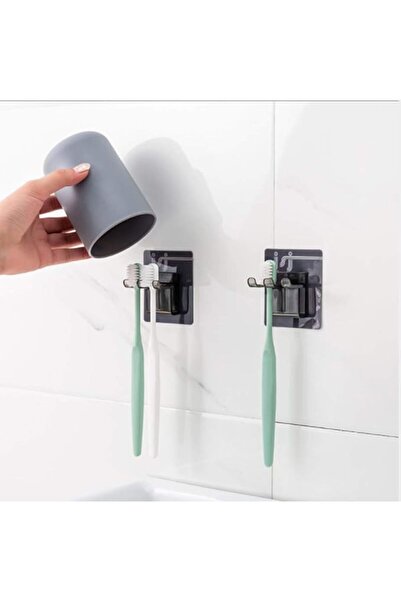 GENERAL Wall Mount Toothbrush Holder with Cup,Toothbrush Cup for Bathroom,Too...