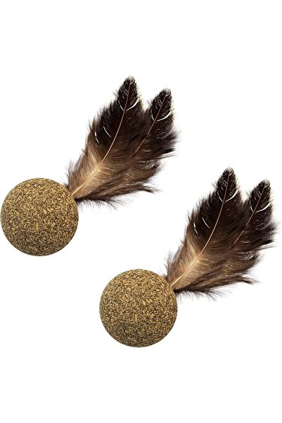 Ubitree Catnip Toys Ball for Cats, 2pcs Catnip Balls with Feather Toy, Intera...