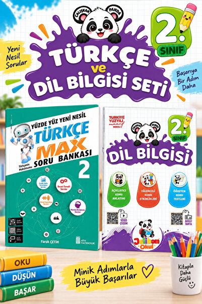 Ata Yayıncılık 2. Sınıf Türkçe Max Soru Bankası + Jelibom Dil bilgisi
