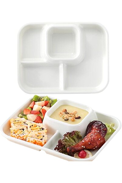 GENERAL 2PCS Large Divided for Adults & Kids – Unbreakable with Dividers, Whi...