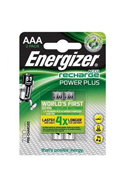 Energizer Power Plus Επαναφορτιζόμενες Μπαταρίες AAA Ni-MH 700mAh 1.2V 2 τεμάχια