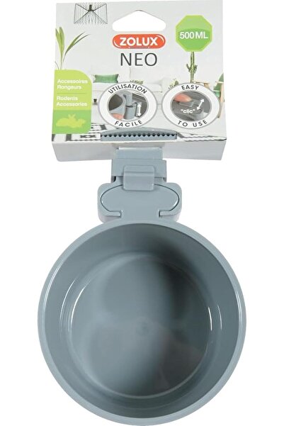 Zolux Plastic Hanging Bowl 12Cm - 500ml- Grey