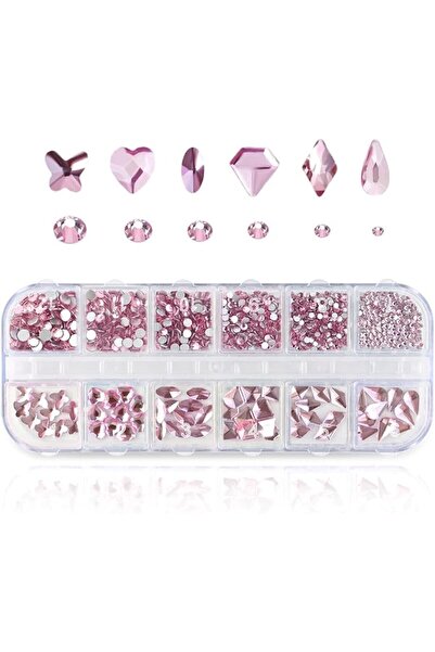 NALACAL 810 Pieces Multi Shapes Nail Rhinestones 60 Multi Shapes Big Gems + 7...