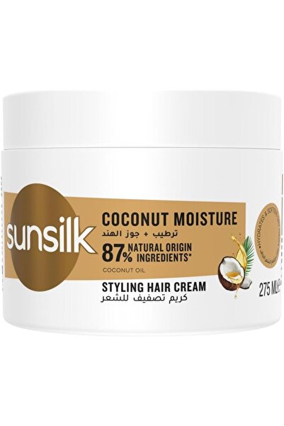 Sunsilk كريم تصفيف الشعر بجوز الهند يرطب وينعم الشعر الجاف، 275 مل
