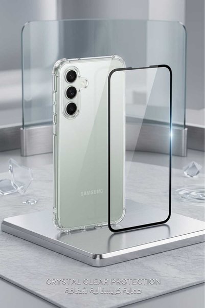 Primo Plus غطاء شفاف مقاوم للصدمات 5D + واقي شاشة لهاتف سامسونج A26