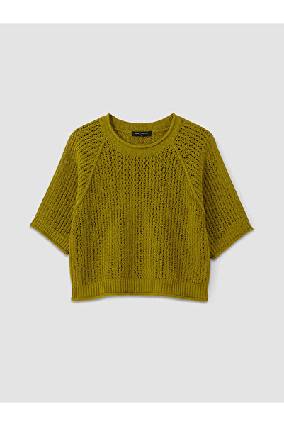 LC Waikiki Rmz Gi̇yi̇m Farkiyla Zero Roba Collar Openwork Women's Knitwear Sw...