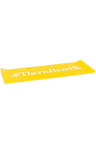 THERABAND Professional Thin Resistance Band Loops 10-Pack, 20 cm Length, Yellow
