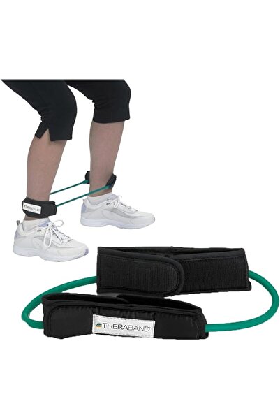 THERABAND RESISTANCE TUBING LOOP WITH PADDED CUFFS