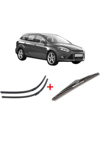 Bosch Σετ 3 υαλοκαθαριστήρων FORD FOCUS III Turnier 2010-2020, για μπροστινό ...