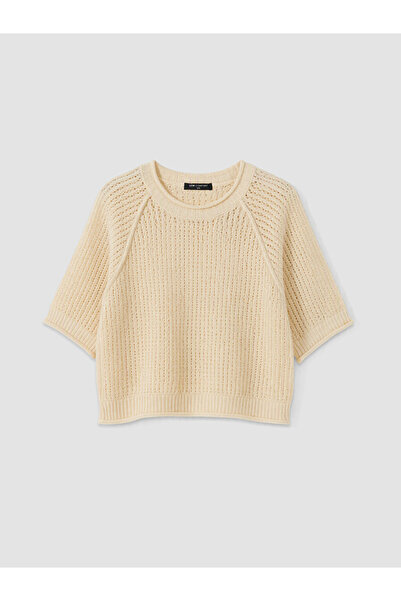 LC Waikiki Rmz Gi̇yi̇m Farkiyla Zero Roba Collar Openwork Women's Knitwear Sw...