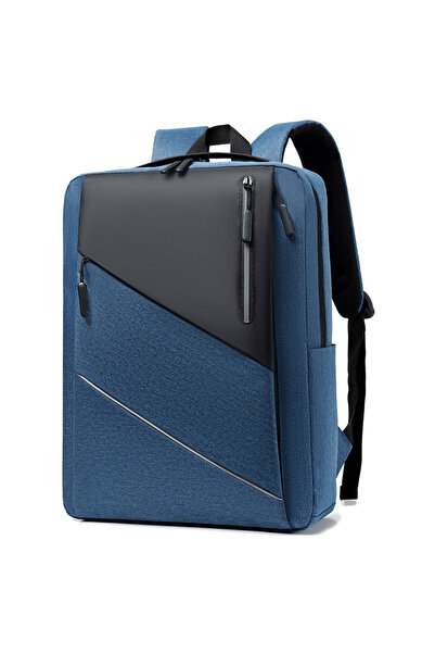 Permani Rucsac business bleumarin cu fermoar pentru laptop și tabletă, mărime...