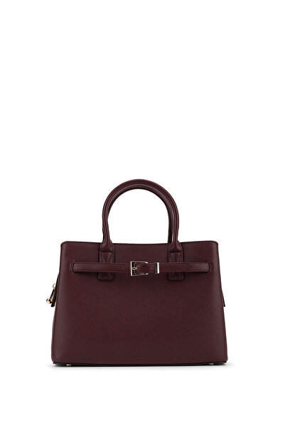 Tamer Tanca Women's Faux Leather Burgundy Shoulder Bag