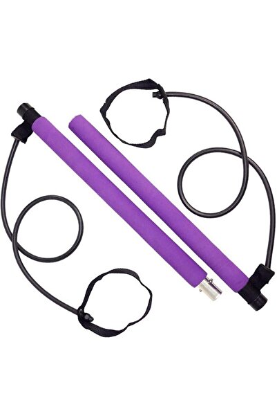 TOMSHOO Pilates Bar with Resistance Band for Home Gym Workout