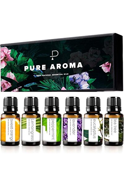 Pure Aroma Essential Oils 100% Therapeutic Grade Oils kit- Top 6 Aromatherapy...