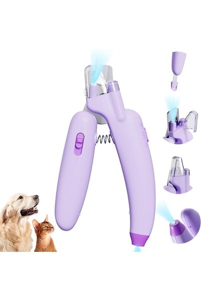 SWIUKPHE Dog and Cat Nail Clippers, Trimmers with 2 LED Lights, Powerful Safe...