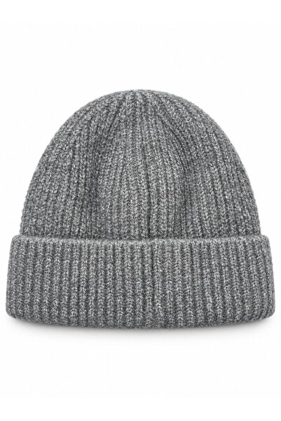 Retrobird Poppy Ribbed Knitwear Beanie Unisex Gray