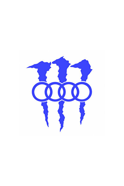 Oracal Αυτοκόλλητο Audi Monster – Λογότυπο Audi με Νύχια - 15 εκ., Μπλε