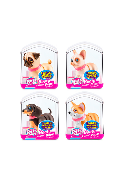 Pets Alive Interactive puppy ZURU Booty Shakin' Pups Series 1 9530SQ1, assort...