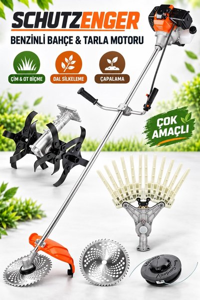 SCHUTZENGER Hq-27 TOPRAK ÇAPALAMA APARATI DAL MEYVE ZEYTİN SİLKELEME BAŞLIK BENZİNLİ ÇİM OT BİÇME MOTORU BAHÇE T