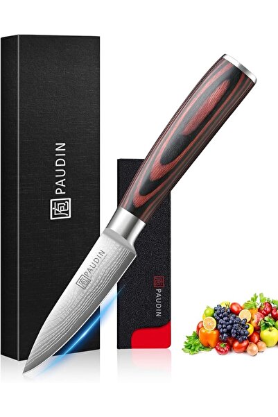 PAUDIN Paring Knife,3.5" Fruit Knife,High Carbon 5Cr15Mov Stainless Steel