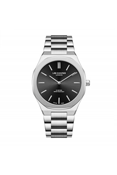 Lee Cooper Ανδρικό Ρολόι LC08275.350 Κουάρτζ με Ασημένιο Μπρασελέ και Μαύρο Κ...