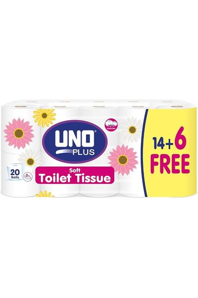 Uno Plus Toilet Tissue 2 ply 20 Rolls 6 Rolls Free 220 Sheets