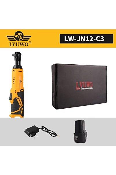 Choice LW-JN12-Y-C3 LYUWO 12V 3/8 مفك كهربائي قابل لإعادة الشحن، طقم راتشيت، ...