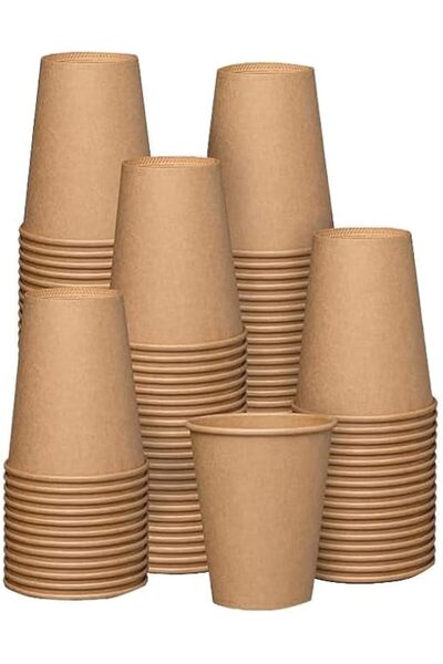 Generic Coffee paper cups, hot coffee brown cups,disposable 50 pcs -12oz pape...