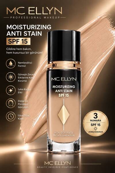 Mcellyn Mc Ellyn Moisturizing Anti Stain Anti-Blemish Sunscreen Spf 15 Founda...
