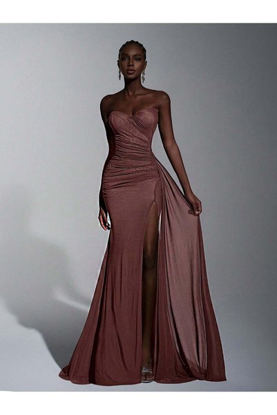 Sheya Occasion dress, brown - L