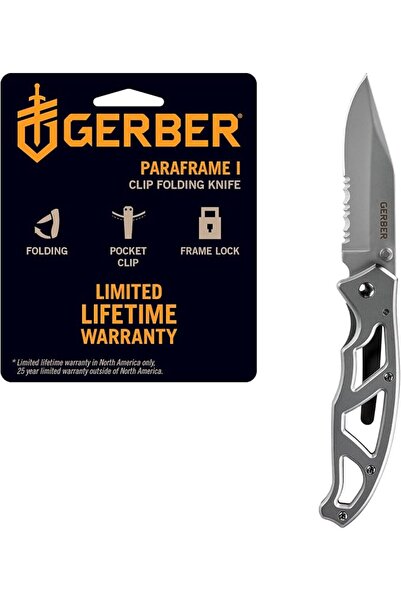 GERBER سكين بارا فريم I، ذو حافة مسننة، من الفولاذ المقاوم للصدأ [22-48443]