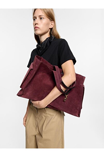 PARFOIS Kadın Karabina Detaylı Deri Shopper Çanta