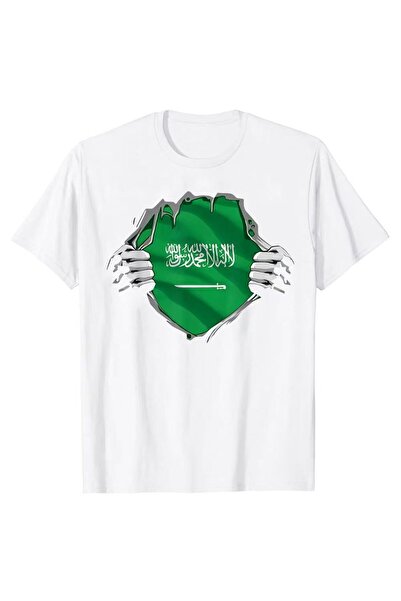 Ornella Studio Saudi National Day Men and Women's 100Cotton Short Sleeve T-Sh...