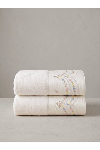 Dantela Grace Set of 2 Embroidered Hand Towels 50X90 cm