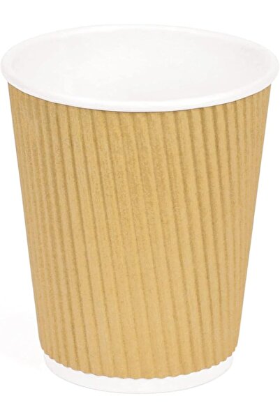 Khaleej Pack Disposable Coffee Cups Paper Cups – Ripple Cups [50 Cups] 8 Ounc...