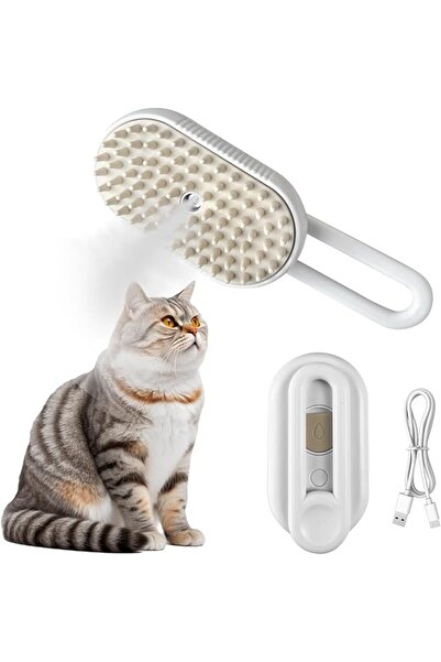 HCPetstore Pet Comb Steamy Cat Brush, Self Cleaning Cat Grooming Brush for Ma...