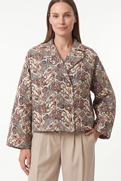 zenne Printed Quilted Jacket 202704 - Green
