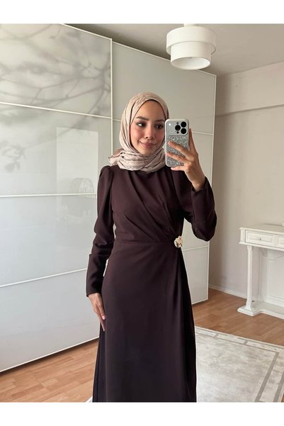 ANNA BEL DETAYLI ELBİSE