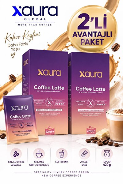XAURA GLOBAL Coffee Latte 20 pcs 420 g 2 Adet