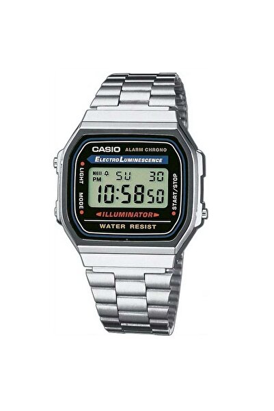 Casio Βίντατζ Εμβληματικό με Ασημένιο Βραχιόλι A-168WA-1YES