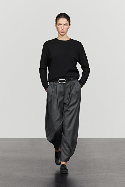 Massimo Dutti Yün karışımlı bisiklet yaka triko kazak