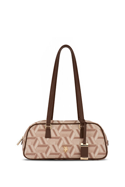 U.S. Polo Assn. K.Beige-A.Brown Women's Shoulder Bag Us26512