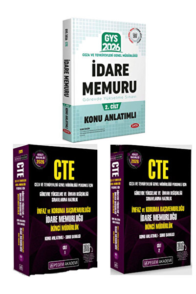 Pegem Akademi Yayıncılık Data 2026 GYS CTE İdare Memuru Memurluğu İnfaz ve Ko...