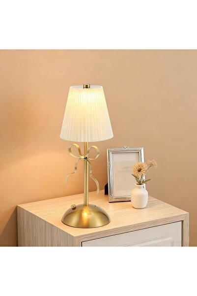 EXCEFORE Rechargeable Table Lamp, 3-Color Dimmable Cordless LED Light with Fa...