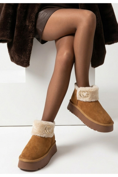 Erbilden Women's Boots Brown Suede Stylish Fape