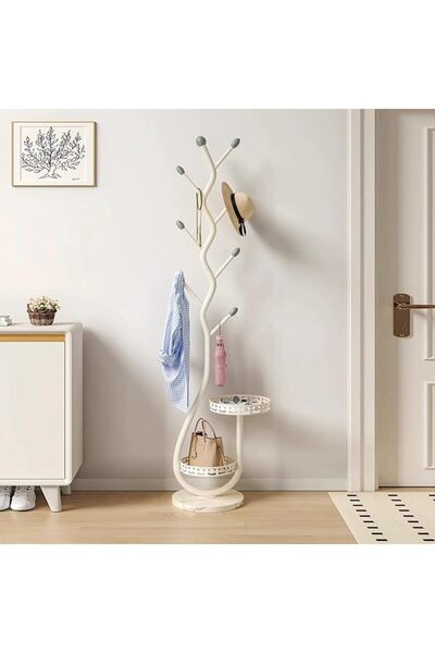 GENERAL Metal Standing Coat Rack, Small Space Coat Rack Freestanding Hanger C...