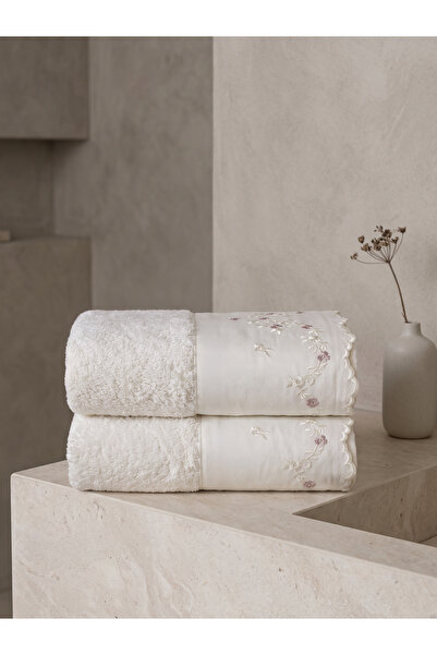 Dantela Cloud 2-Piece Embroidered Hand Towel Set 50X90 cm